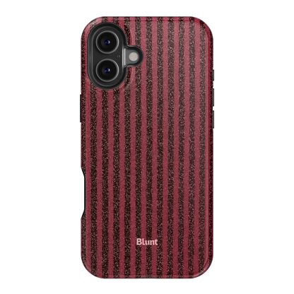 Red Sparkle Stripe iPhone Case