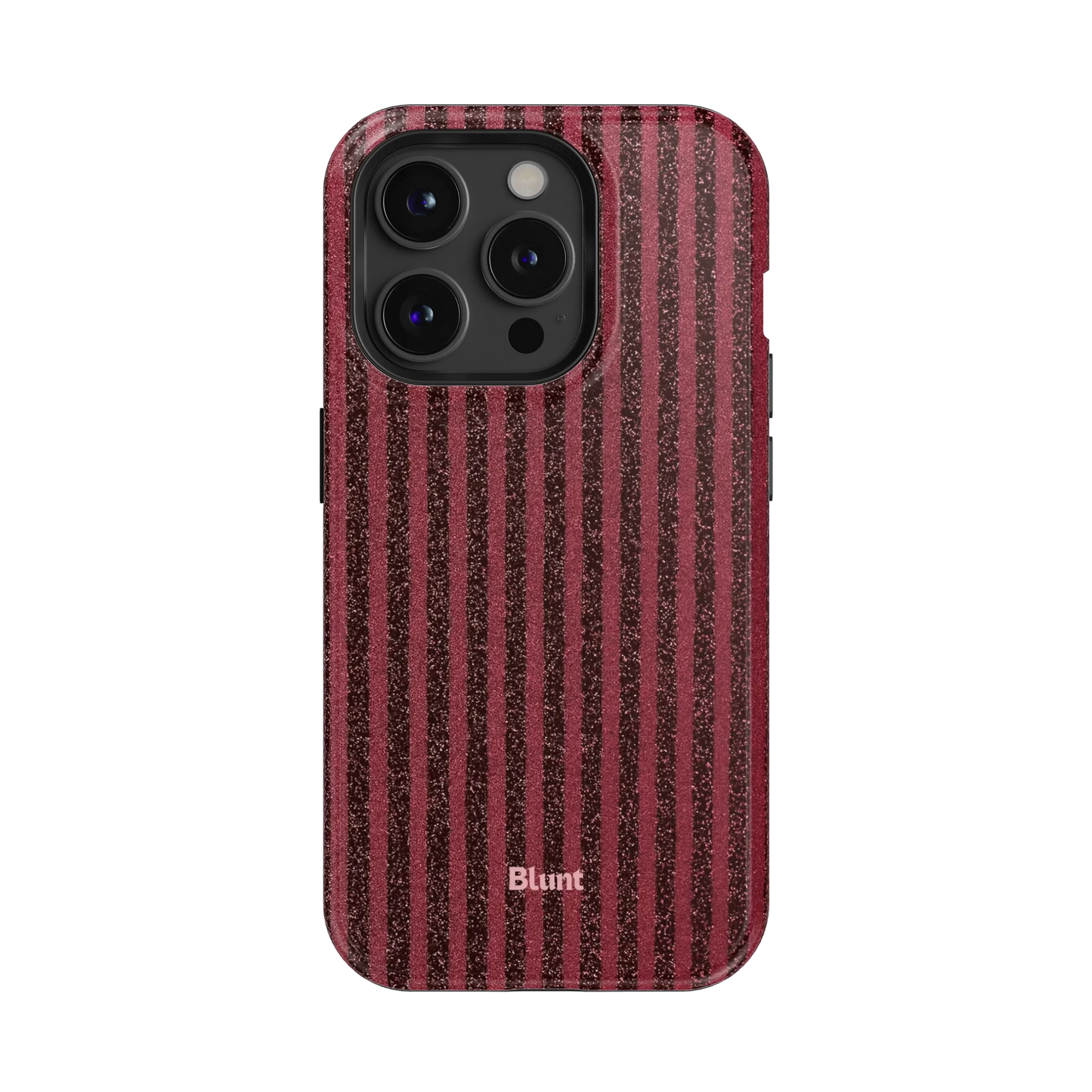 Red Sparkle Stripe iPhone Case