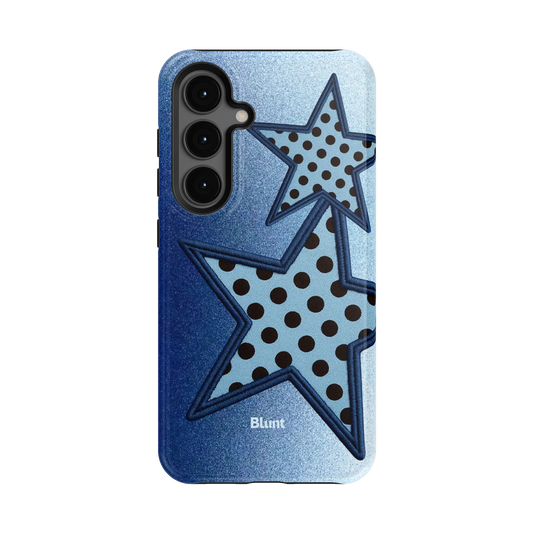 Blue Polka Star Samsung Case