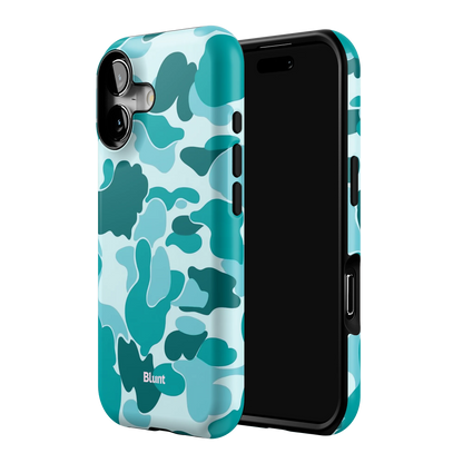 Aqua Camo iPhone Case