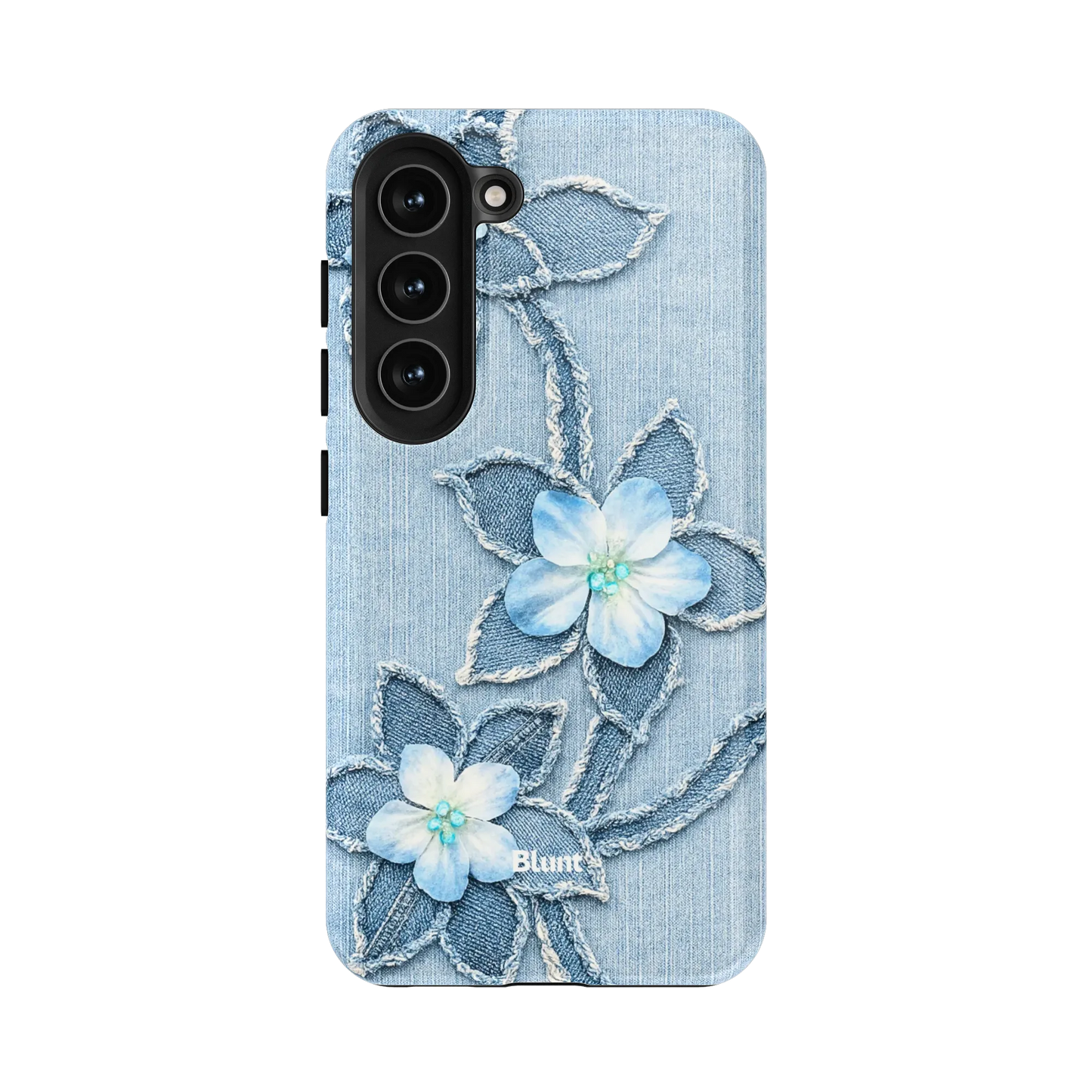 Denim Blue Bloom Samsung Case