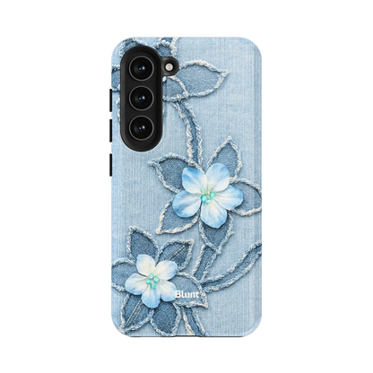 Denim Blue Bloom Samsung Case
