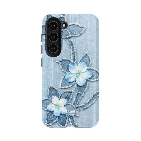 Denim Blue Bloom Samsung Case