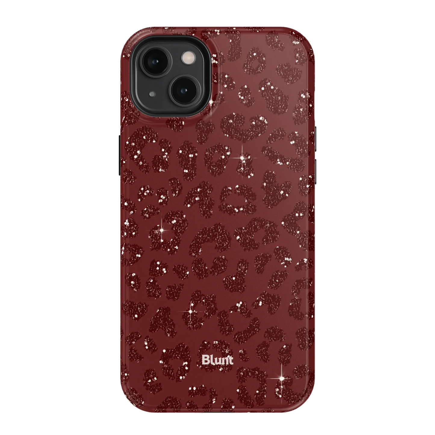 Burgundy Cheetah Print iPhone Case