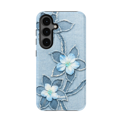 Denim Blue Bloom Samsung Case