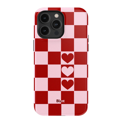 Checker Love iPhone Case