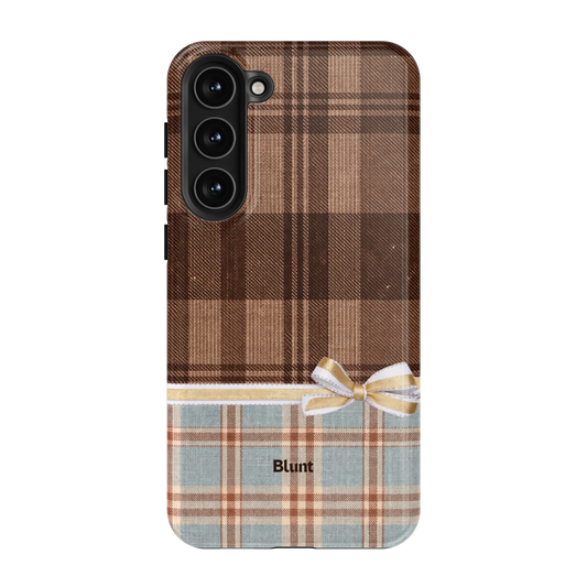 Mocha-Plaid-samsung-case-S23 Plus-1