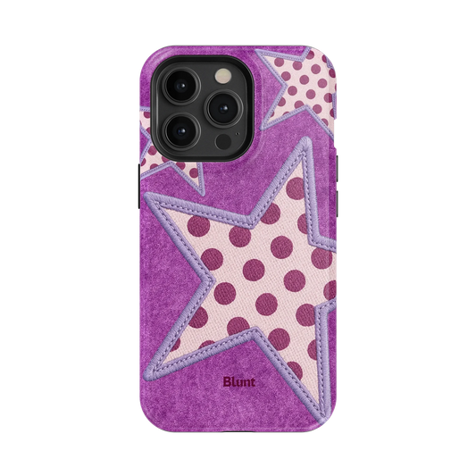 Lilac Crush Polka Star iPhone Case