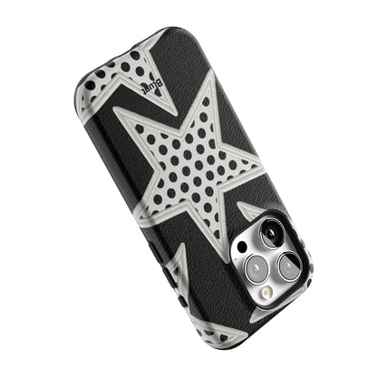 Noir Polka Star iPhone Case gallery - Iphone_15_Pro_5