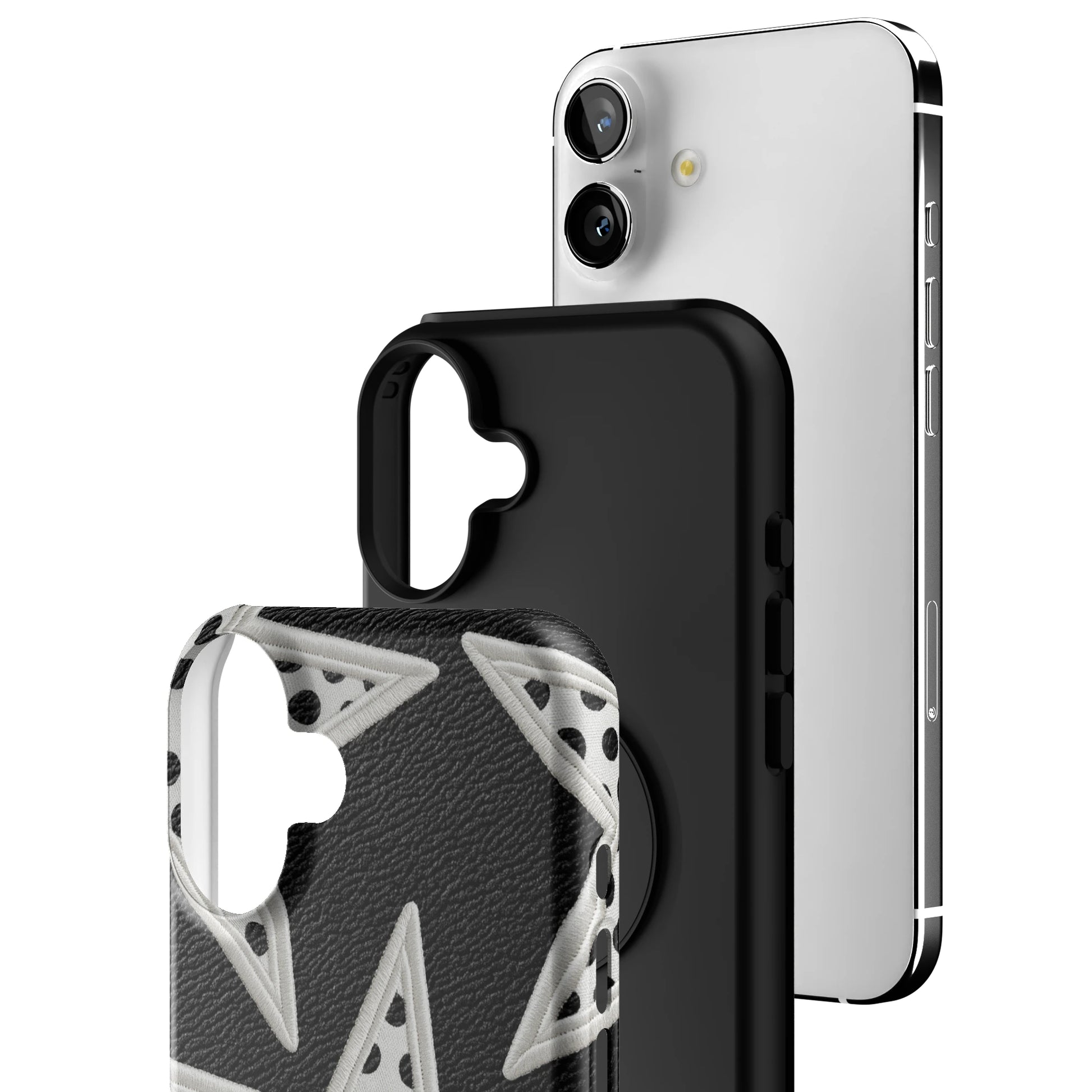 Noir Polka Star iPhone Case gallery - Iphone_16_Mini_Air_Plus_3