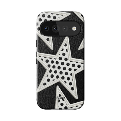 Noir Polka Star Pixel Case - Blunt Cases