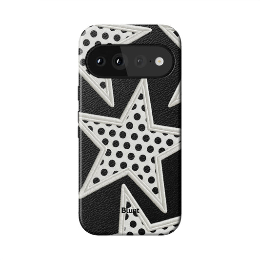 Noir Polka Star Pixel Case - Blunt Cases