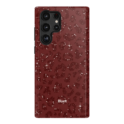 Burgundy Cheetah Print Samsung Case