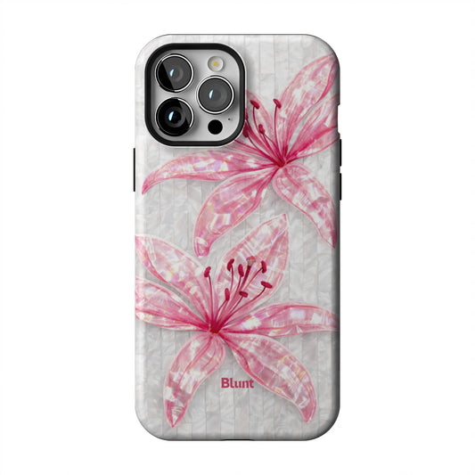 Pink-Floral-Luster-iphone-case-iPhone 13 Pro Max-1