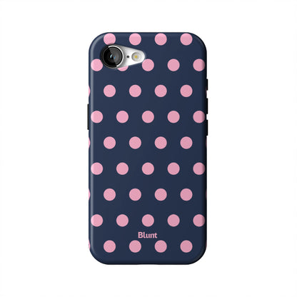 Navy Polka iPhone Case