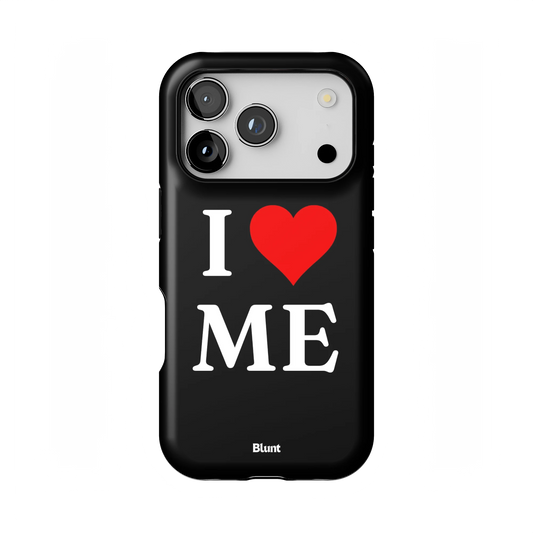 I Love Me in Black iPhone Case