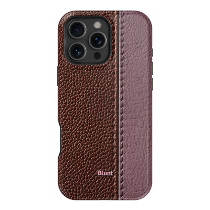 Maroon Grain iPhone Case