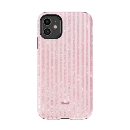 Pink Champagne Stripe iPhone Case