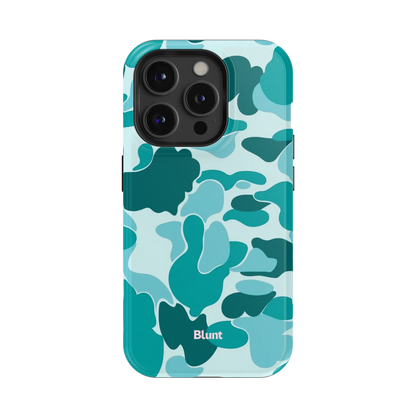 Aqua Camo iPhone Case