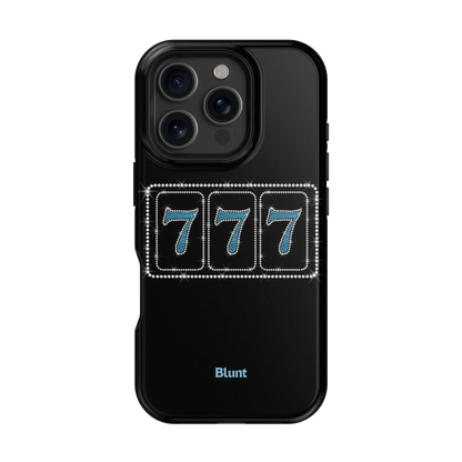 Blue Lucky 777 iPhone Case