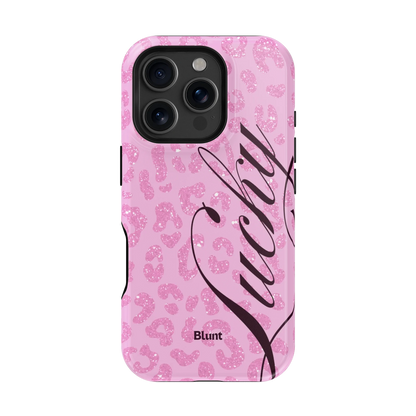 Pink Cheetah Lucky iPhone Case