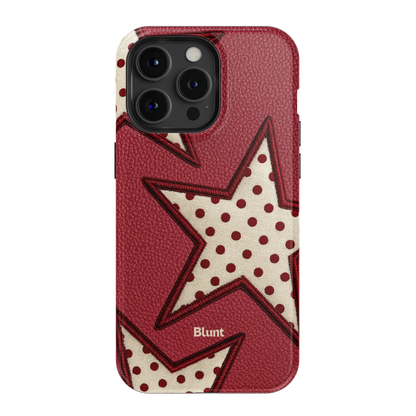 Cherry Polka Star iPhone Case
