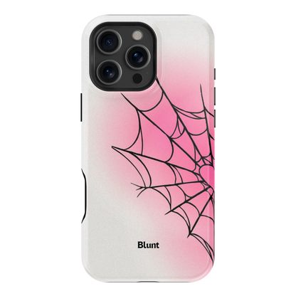 White Pink Web iPhone Case