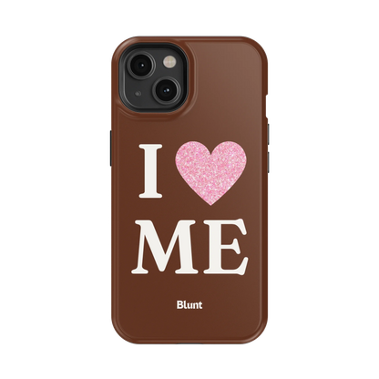 Brown I Love Me iPhone Case