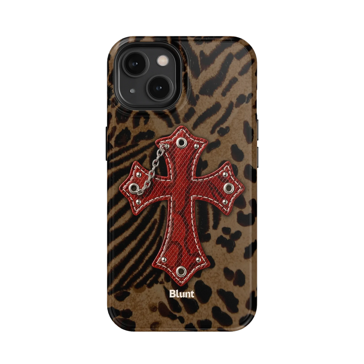 Leopard Red Cross iPhone Case