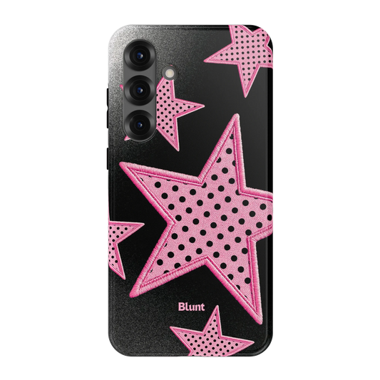 Midnight Pink Polka Star Samsung Case