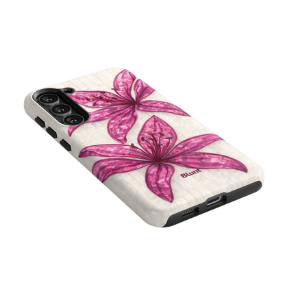 Purple-Floral-Luster-samsung-case-S23 Plus-2