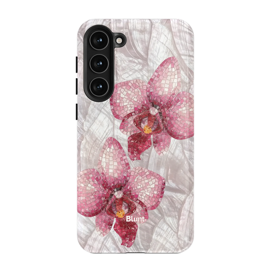 Pink Mosaic Orchids Samsung Case