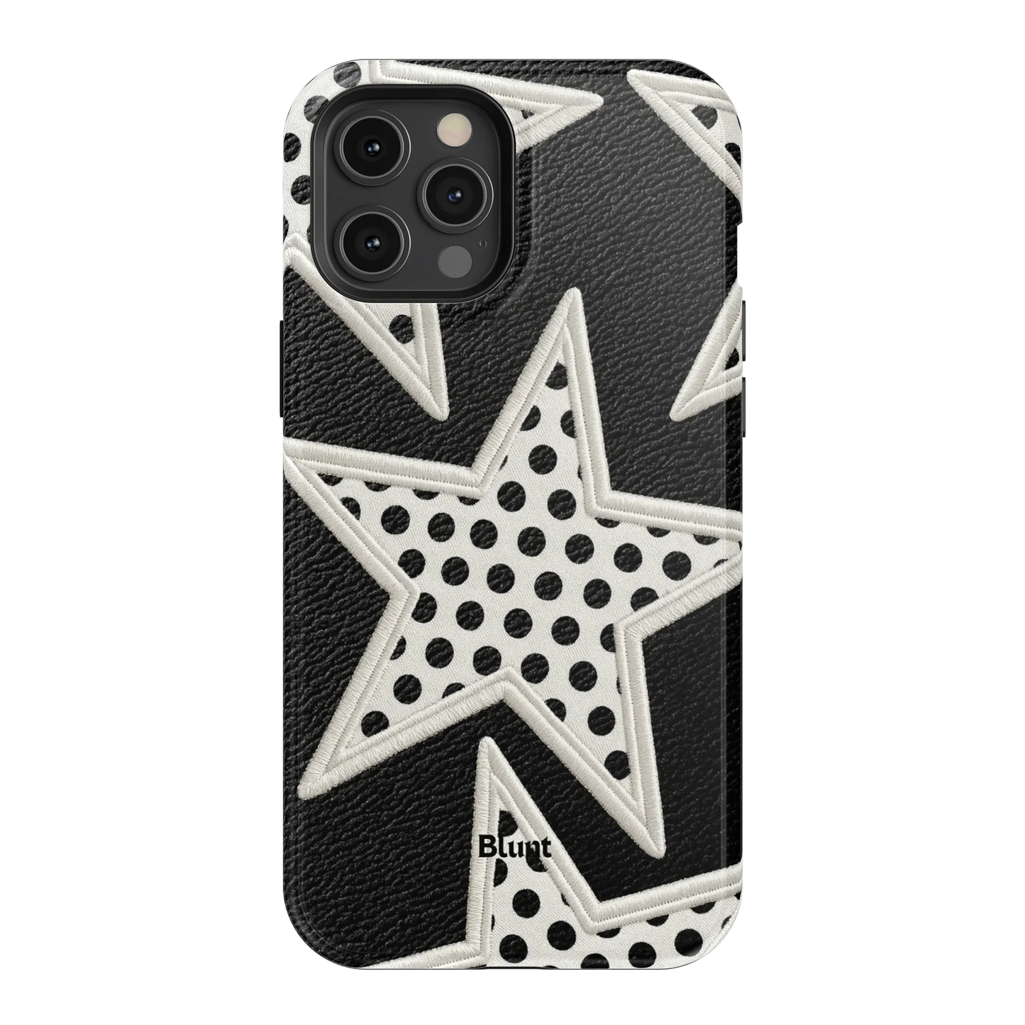 Noir Polka Star iPhone Case