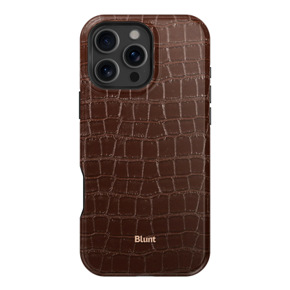 Chestnut Croc iPhone Case