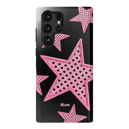 Midnight Pink Polka Star Samsung Case