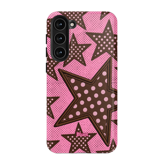 Pink Polka Star Samsung Case