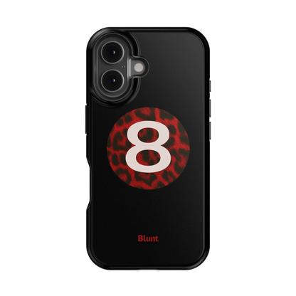 Red Cheetah Magic 8 iPhone Case