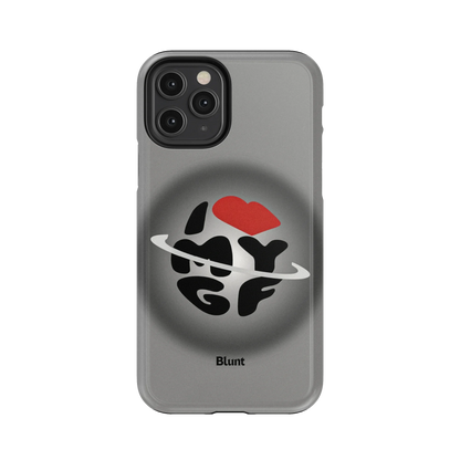 Grey Aura Girlfriend iPhone Case