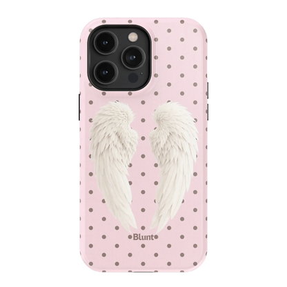 Pink Polka Wing iPhone Case