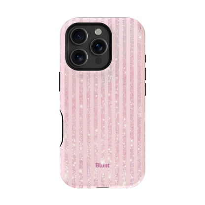 Pink Champagne Stripe iPhone Case