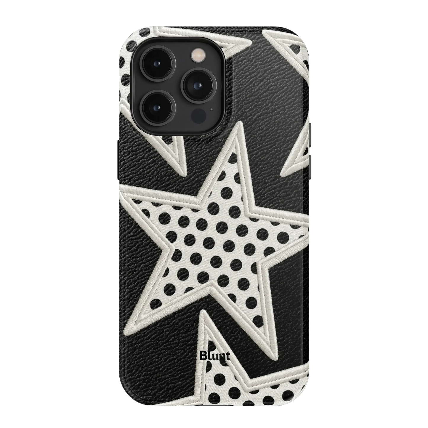 Noir Polka Star iPhone Case