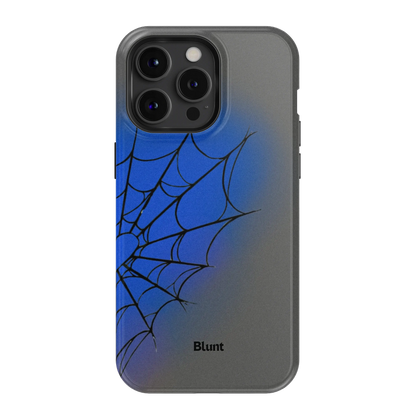 Grey Blue Web iPhone Case
