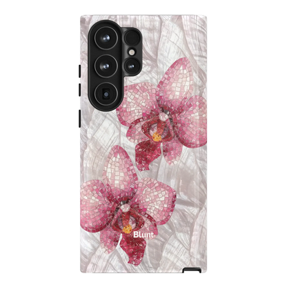 Pink Mosaic Orchids Samsung Case