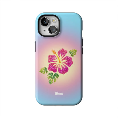 Hibiscus-Glow-iphone-case-iPhone 15-1