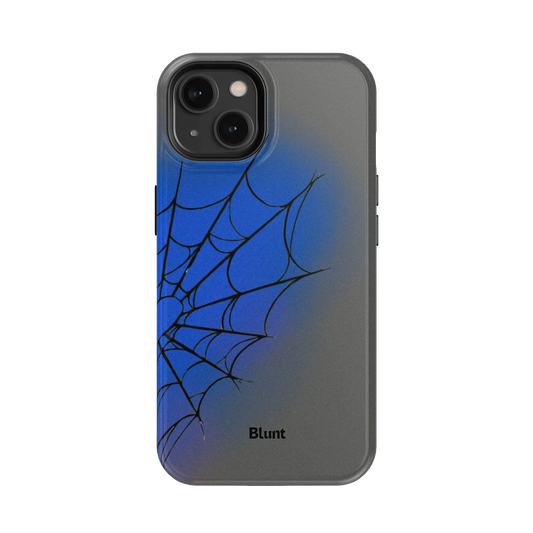 Grey Blue Web iPhone Case