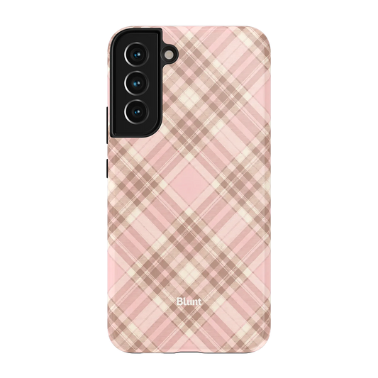 Blush Plaid Samsung Case