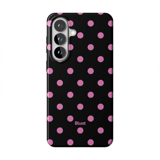 Pink-and-Black-Polka-samsung-case-Galaxy S26 Plus-1