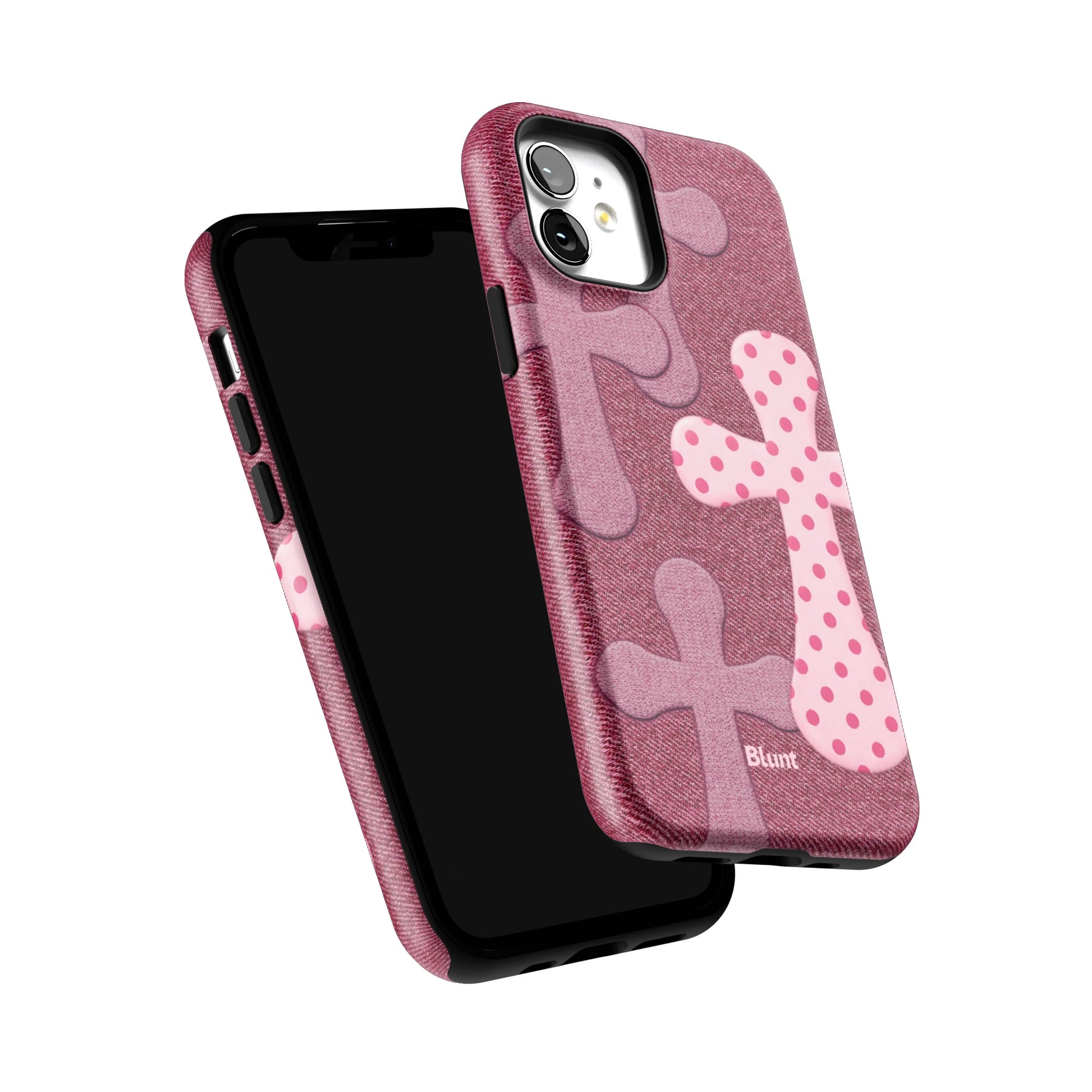 Pink-Polka-Patch-iphone-case-iPhone 12-5