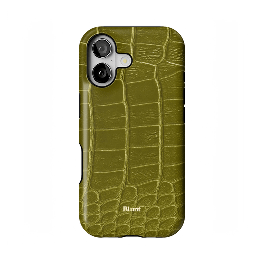 Olive Croc iPhone Case - Blunt Cases