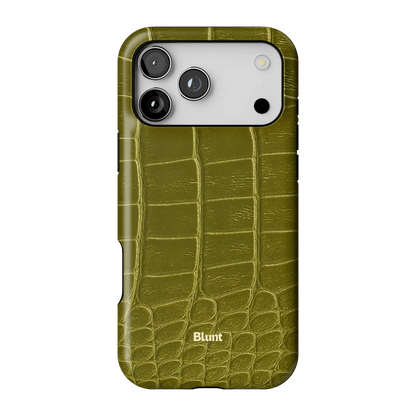 Olive Croc iPhone Case - Blunt Cases